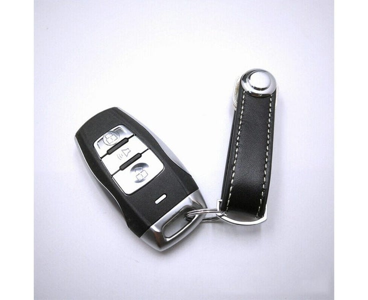 Leather Smart Key Holder Organizer Clip Compact Folder Keychain Carousel 3