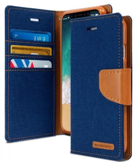 For iPhone 12 Pro Wallet Flip Denim Case Cover Carousel 1