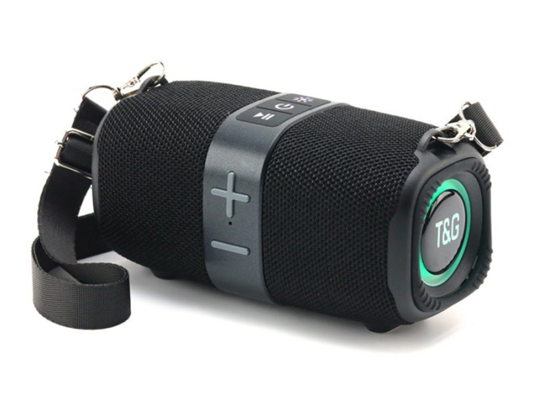 Portable Bluetooth Speakers Wireless Speaker with TF AUX FM Black Carousel 1