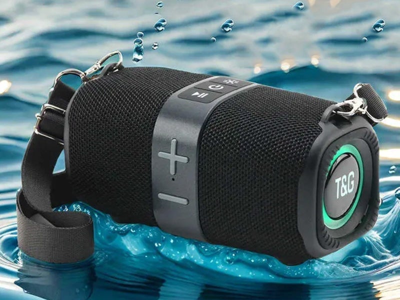 Portable Bluetooth Speakers Wireless Speaker with TF AUX FM Black Carousel 2