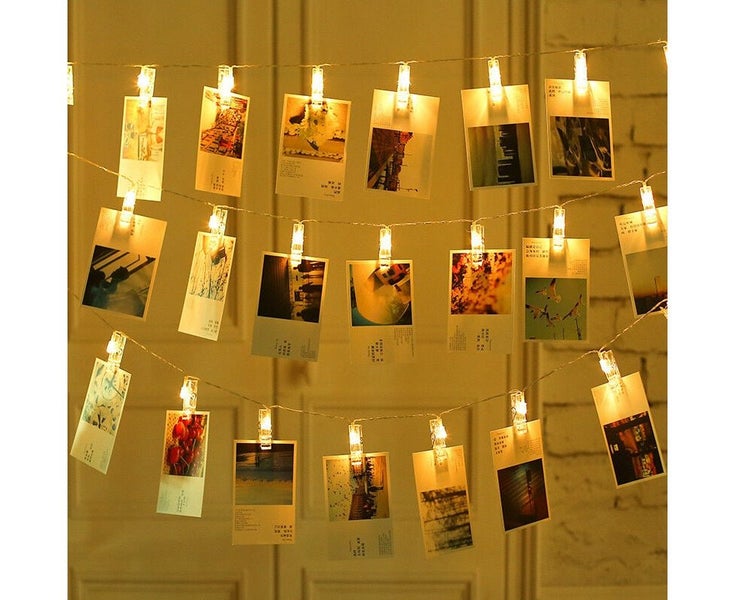 LED Photo Clip Peg String Lights Battery Operated Home Party Decor 1.5V Carousel 2