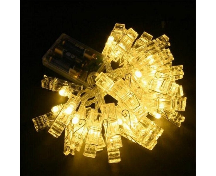 LED Photo Clip Peg String Lights Battery Operated Home Party Decor 1.5V Carousel 5