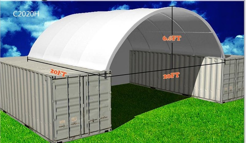 C2020H Container Shelter - Including Full End Wall (6m x 6m)63766966772737110