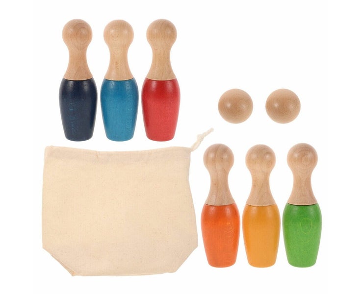 1 set Wooden Kids Bowling Set Small Bowling Game Set For Kids Indoors Outdoor Carousel 1