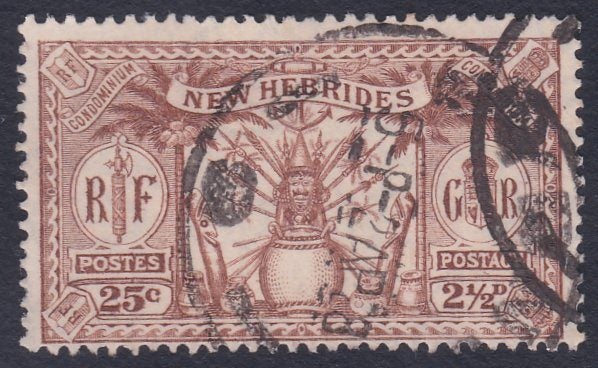 NEW HEBRIDES 1925 2½d SG46 used - SYDNEY cds Carousel 1