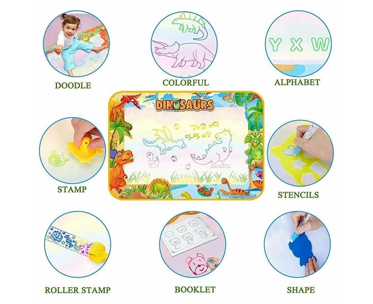 100x75CM Water Doodle Mat, Large Water Drawing Mat, Drawing Painting Mat Carousel 6