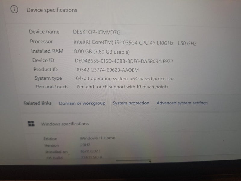 Surface pro 7 8GB i5 Carousel 6