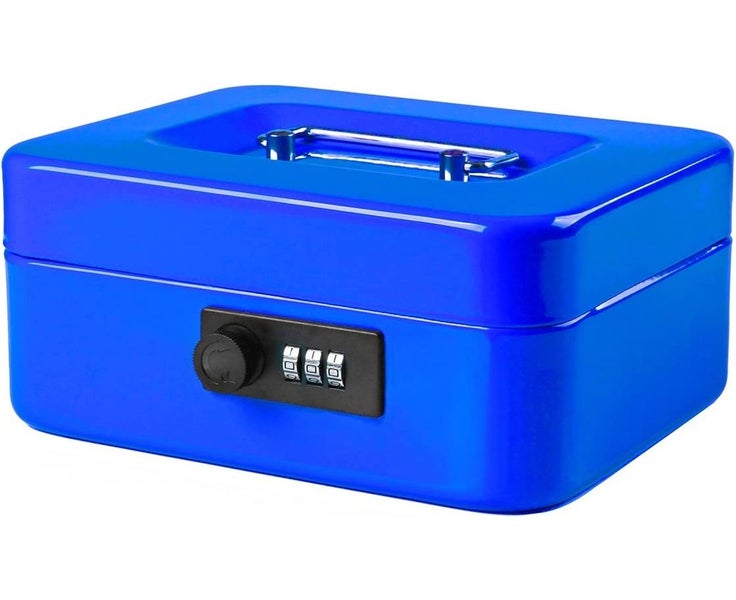 Small Cash Box with Combination Lock ¨C Durable Metal Cash Box with Money Tray Carousel 1