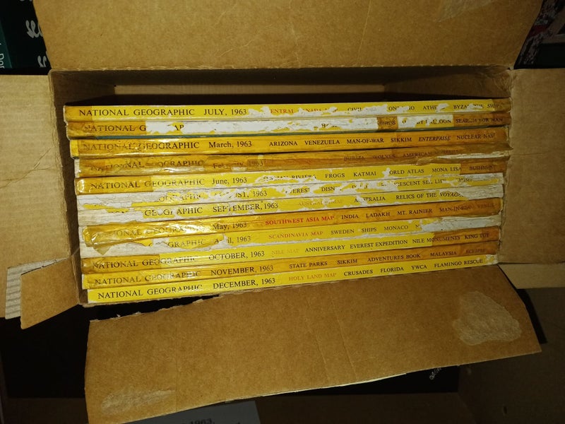 THE NATIONAL GEOGRAPHIC Magazines FULL YEAR 1963 Carousel 1