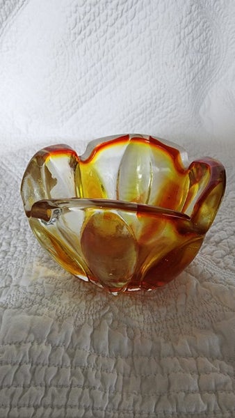 ~" Oread Mid Century Art Glass Bowl "~ Carousel 2