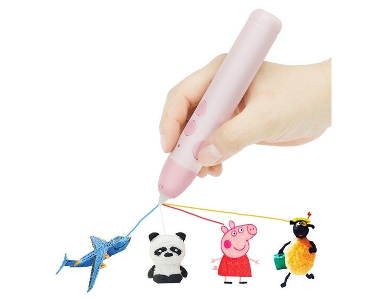 3D Printing Pen Child Safe Low Temperature with 3 Colors of PCL Filament-Pink Carousel 1