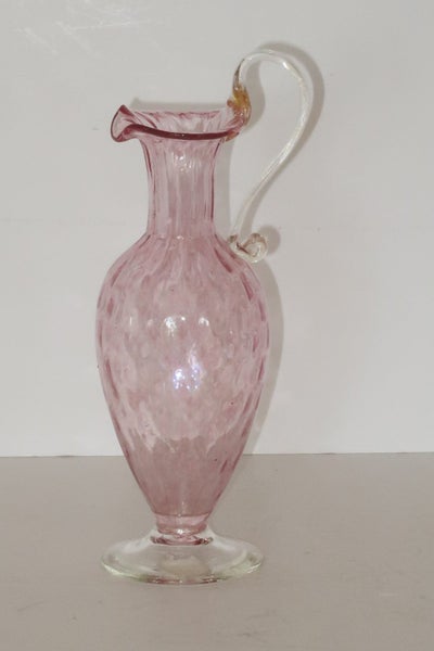 ***VINTAGE PINK GLASS HAND BLOWN JUG MURANO*** Carousel 2