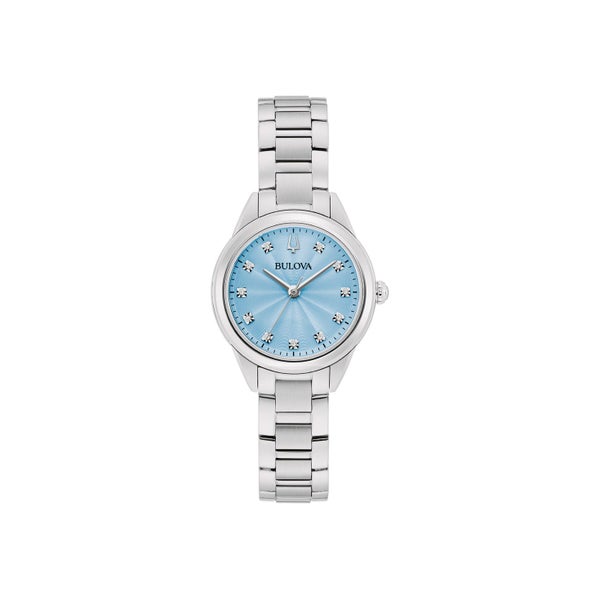 Bulova Sutton Pastel Blue Sunray Women's Carousel 1