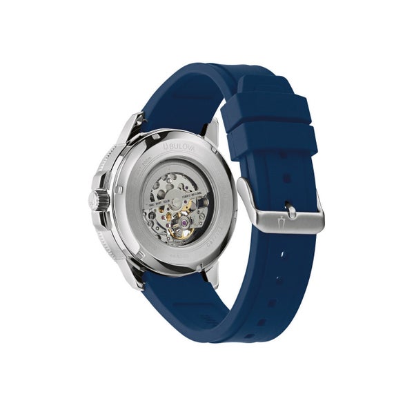 Bulova Marine Star Automatic Skeleton Deep Blue Silicone Strap Carousel 2