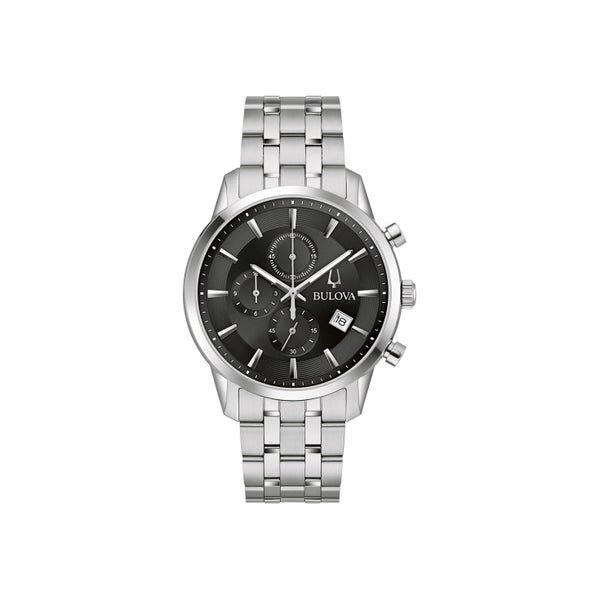 Bulova Sutton Chronograph Black Dial Carousel 1