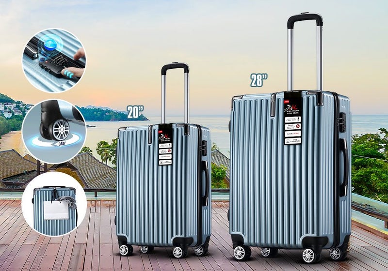 Luggage Set Ice Blue Carousel 1