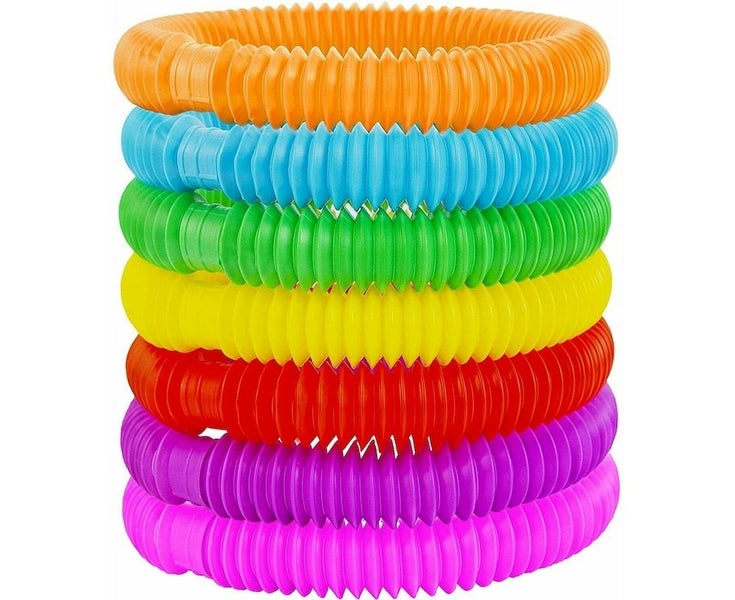 7Pcs Fidget Pop Tube Pip Sensory Stress Game Relief Toys Kids Tools Men Women Carousel 1