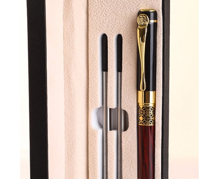 High-end business wood grain pen gift box set Carousel 7