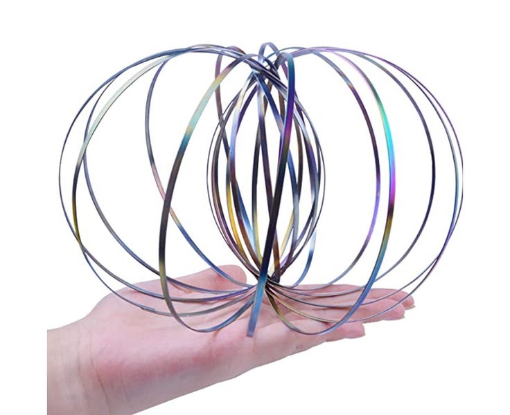 1 Piece Stainless Steel Arm Band Toy 3D Magic Flow Ring Interactive Kinetic S Carousel 2
