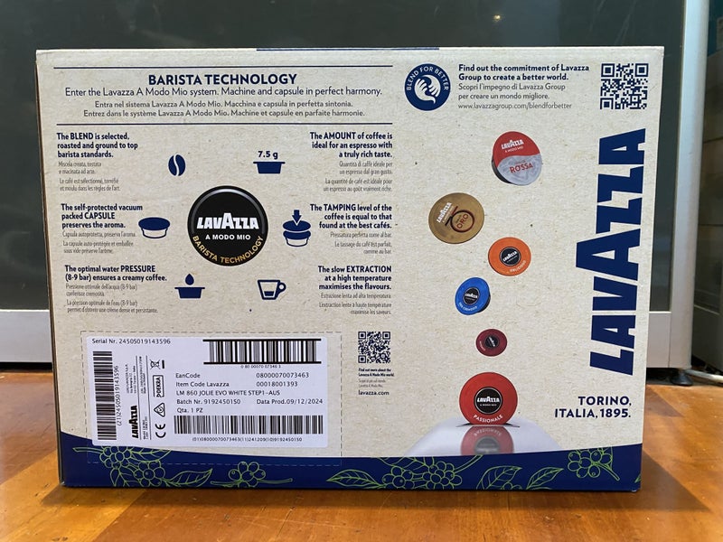 Lavazza A Modo Mio Jolie Evo Coffee Machine White + Afterpay Carousel 8