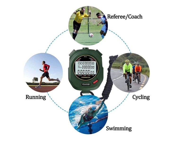 Professional Stopwatch Timer for Sports, Digital Track Stopwatch with Countdo Carousel 9