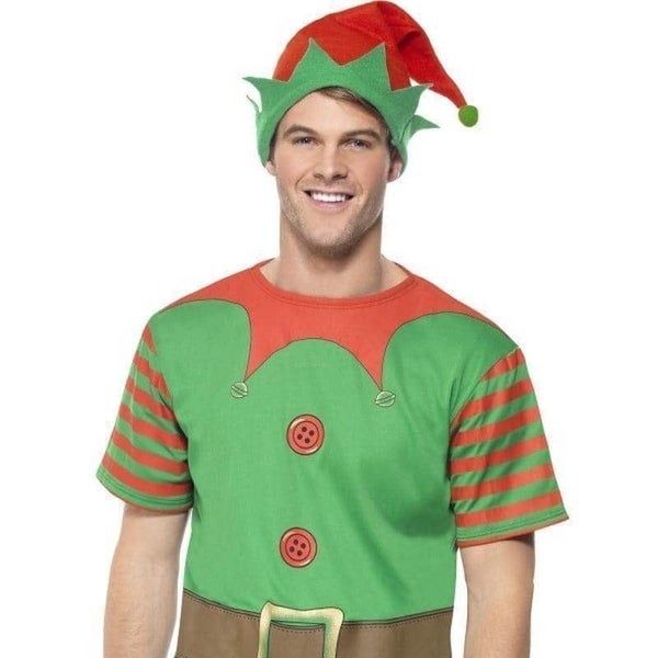 Elf Instant Kit Adult Green Red T Shirt Hat Carousel 1