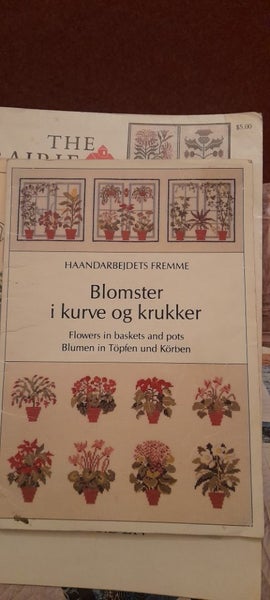 Vintage danish flowers in pots and baskets Carousel 1