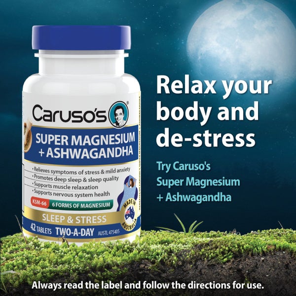 Caruso's Super Magnesium + Ashwagandha 42 Tablets Carousel 2