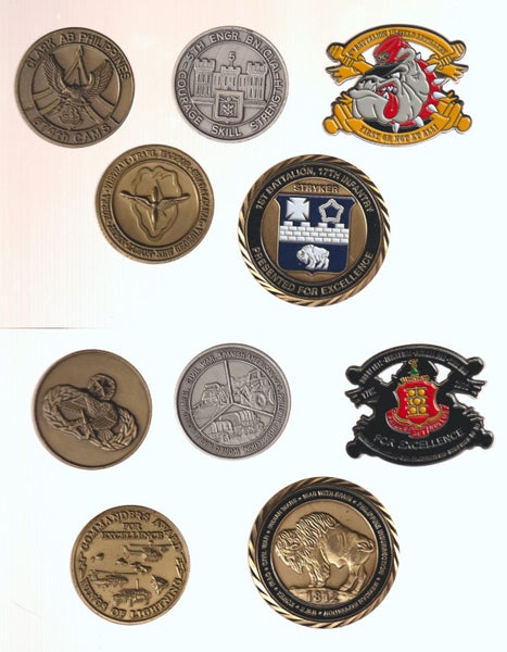Assorted US Challenge Coins - 5 Different Units / Services Carousel 1