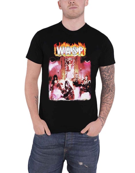 WASP W.A.S.P. T Shirt First Album Band Logo new Official Mens Black Carousel 1