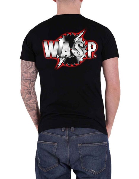WASP W.A.S.P. T Shirt First Album Band Logo new Official Mens Black Carousel 2