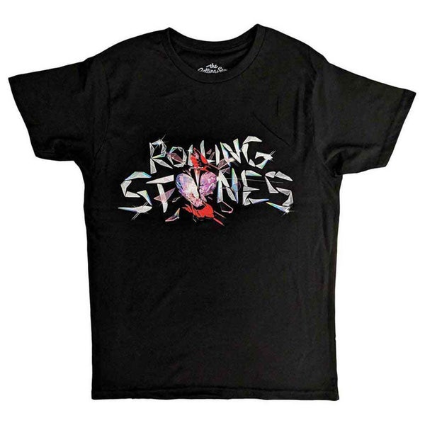 The Rolling Stones T Shirt Hackney Diamonds Glass Logo new Official Unisex Black Carousel 1