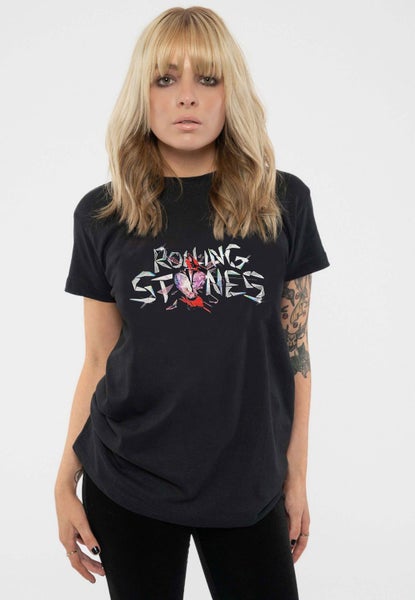 The Rolling Stones T Shirt Hackney Diamonds Glass Logo new Official Unisex Black Carousel 4