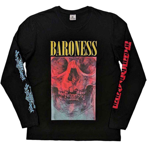 Baroness Skull Tour Band Logo Long Sleeve T Shirt Carousel 2
