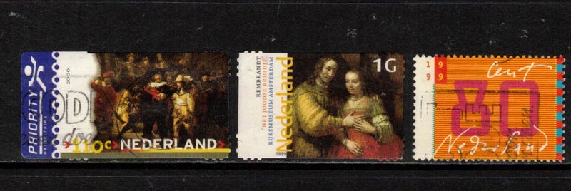 (v) Netherlands 1999 3 stamps used Carousel 1