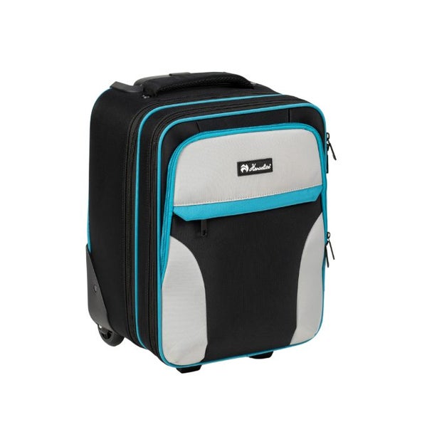 Henselite HT655 Lawn Bowls Bag - Black/Grey/Aqua Carousel 1