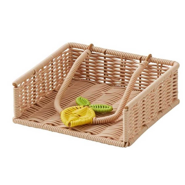 Coastal Home Citron Woven Napkin Holder 18x18x6cm Carousel 1