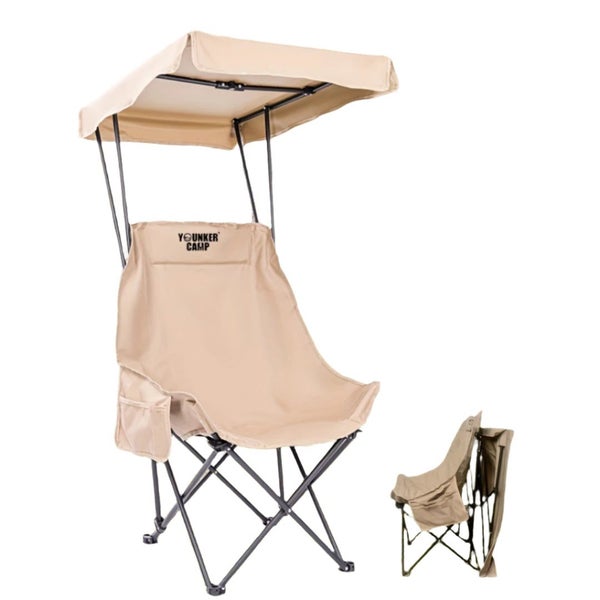 NNETM Foldable Camping Chair with Sunshade Carousel 1