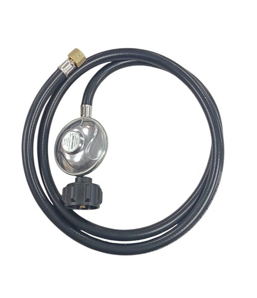 LPG QCC Gas Regulator with 1.5m PVC Hose 1/4" Swivel Nut Carousel 1