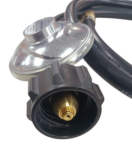 LPG QCC Gas Regulator with 2m PVC Hose 1/4" Swivel Nut Carousel 2