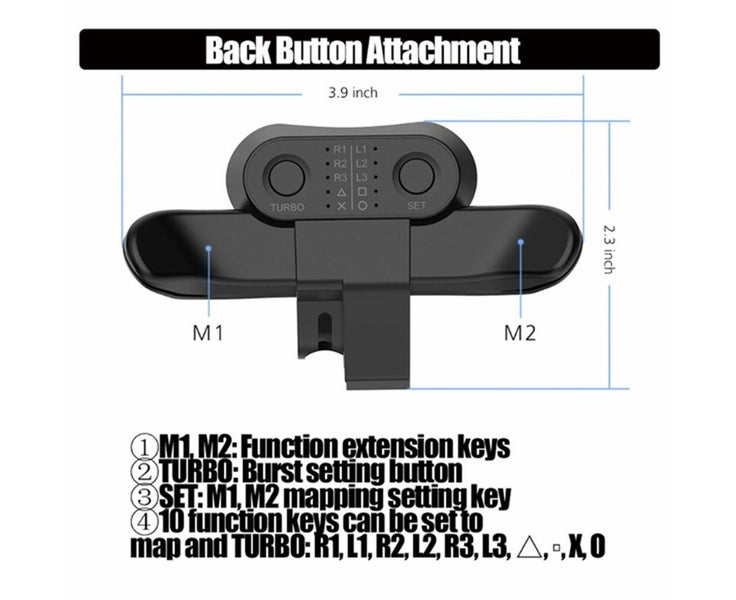 Extended Gamepad Back Button PS4 Game Controller65074717264258115