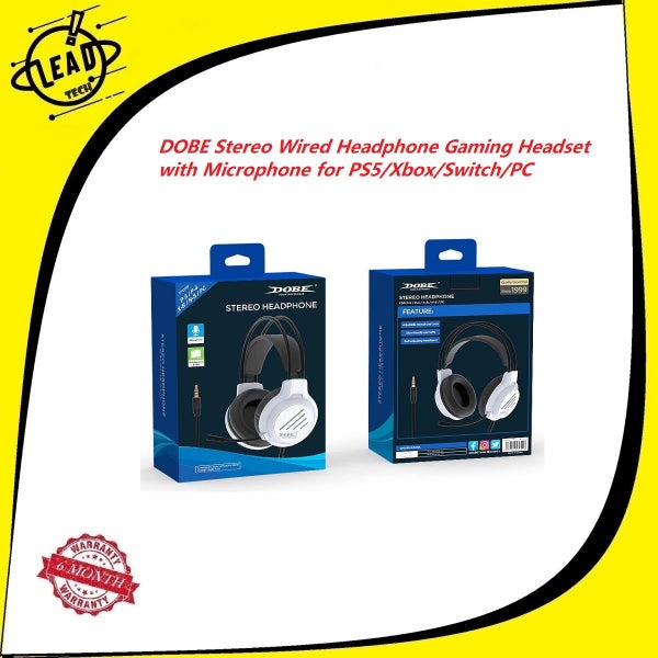 DOBE Stereo Wired Headset Gaming Headset with Microphone for PS5/Xbox/Switch/PC Carousel 1