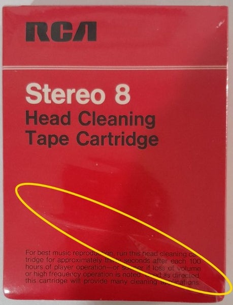 VERY RARE! Stereo 8 Track RCA Head Cleaning Tape Cartridge (sealed) Carousel 2