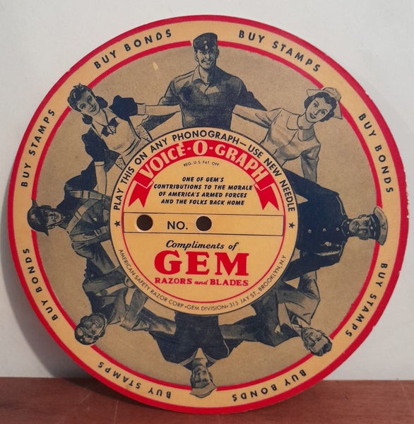 VOICE O GRAPH SERVICEMANS VOICE RECORD FOR HOME RARE . c 1941-45 Carousel 2