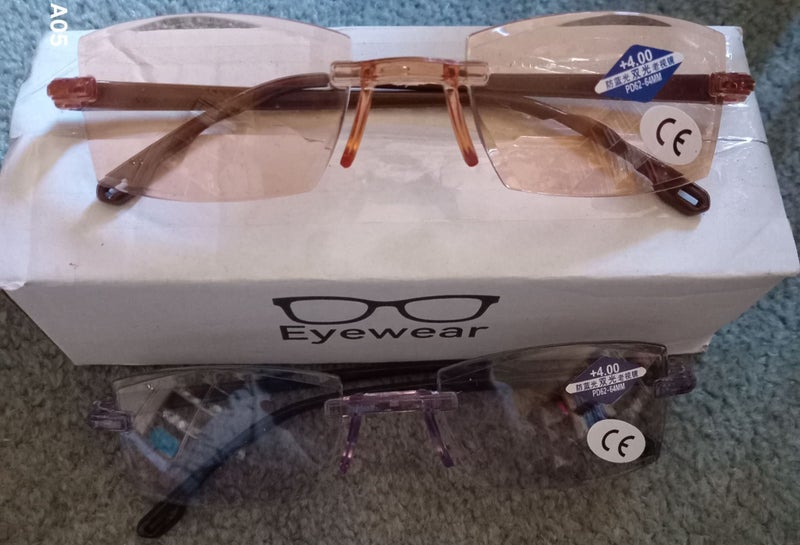 Bifocal (4 magnification ) 2 pair of stylish glasses Carousel 3