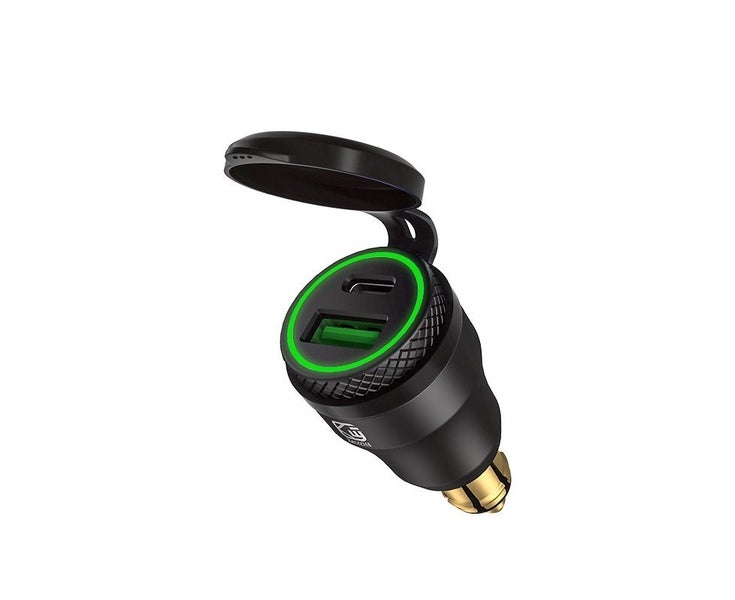 Waterproof Motorcycle 12v 24v Qc3.0 Usb Type C Pd Fast Charger Power Adapter Carousel 1