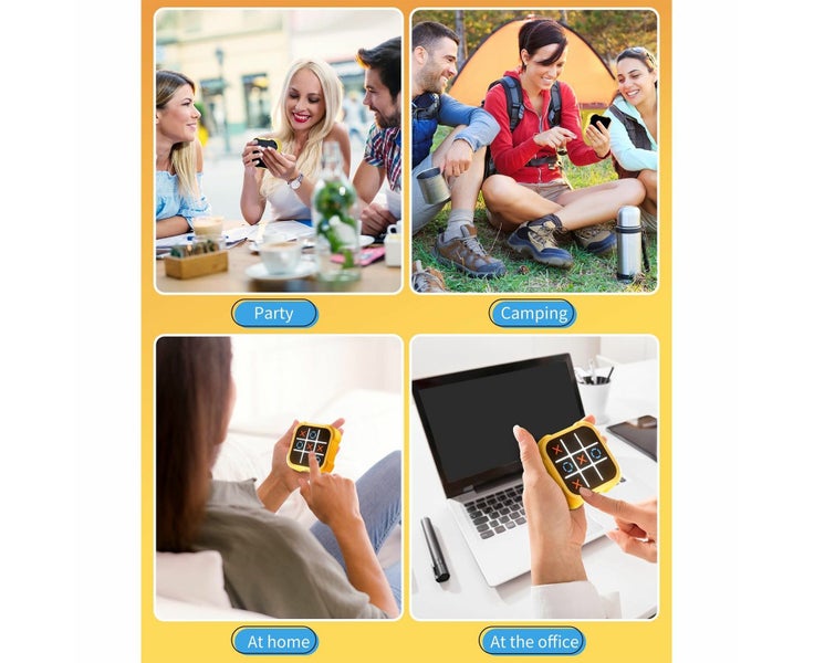 Tic Tac Toe Bolt Game,Electronic 4-in-1 Handheld Puzzle Game Console,Portable Carousel 7