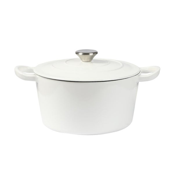 Toque Enamel Dutch Oven 4L Cast Iron Pan Casserole Pot Slow Cook Cooker with Lid Carousel 1