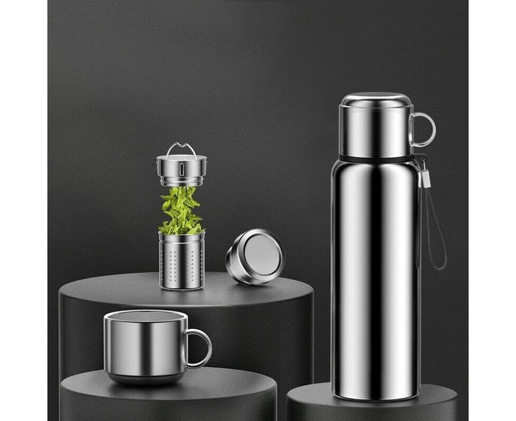 Stainless Steel Thermos Vacuum Hot Water Flask Large Capacity Smart Water Bot Carousel 1