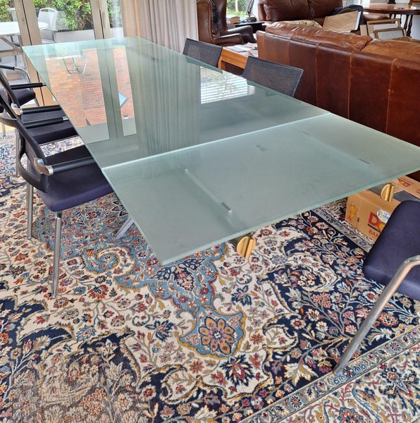 Italian Glass Extending Dining Table63878311146369112